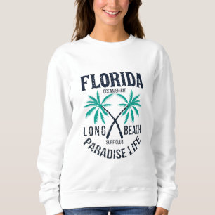 Moletom Clube de Surf Vida Paradisíaca Longa Praia da Flór