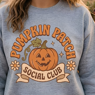 Moletom Clube Social da Abóbora, Estilo Retrô de Outono e