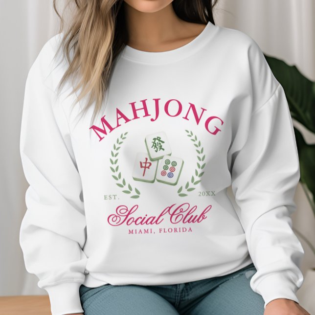 Moletom Clube Social de Mahjong Personalizado (Criador carregado)