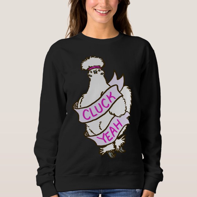 Moletom Cluck Sim Silkie Chicken (Frente)