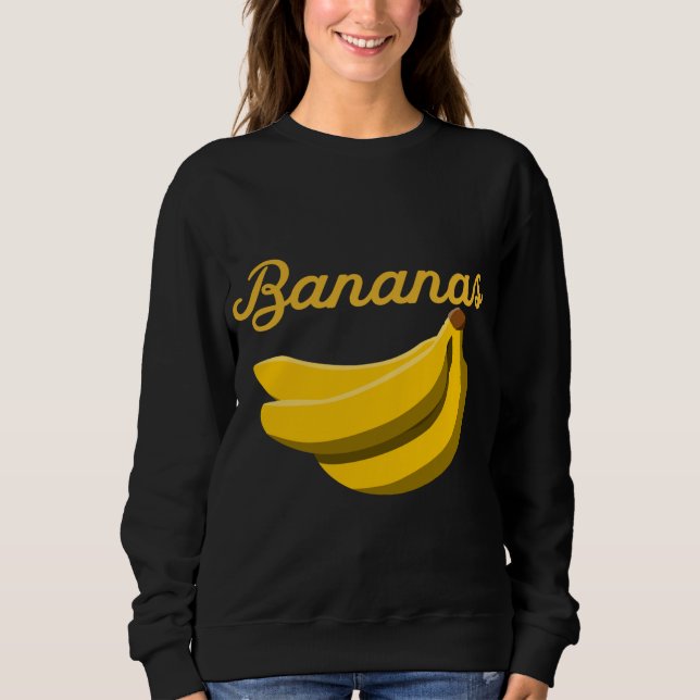 Moletom Cluster Com Bananas Engraçadas Fruta Amarelo Delic (Frente)