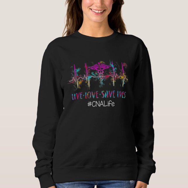 Moletom Cna Live Love Save Lives Tie Dye Certified Nury (Frente)