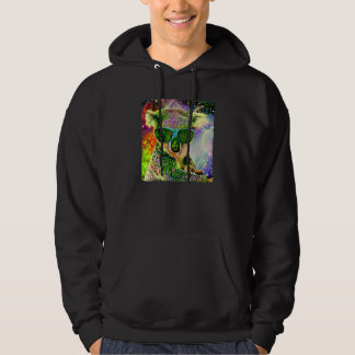 Moletom Coala Fofo Usa Óculos De Sol Padrão De Flores Silv