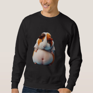 Moletom cobaia fluffy engraçada com Big Belly, cobaia gord