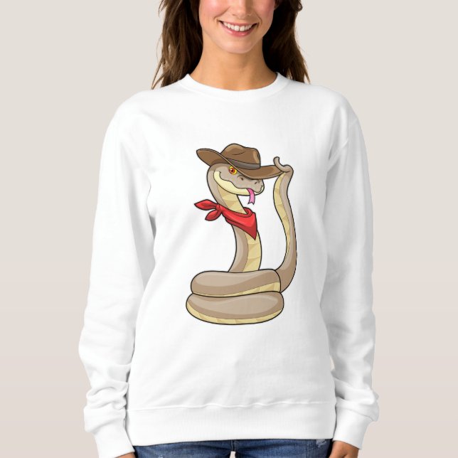 Moletom Cobra como Cowboy com Scarf (Frente)