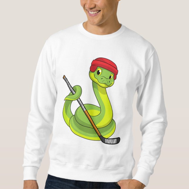 Moletom Cobra de hóquei no gelo com bastão de hóquei no ge (Frente)