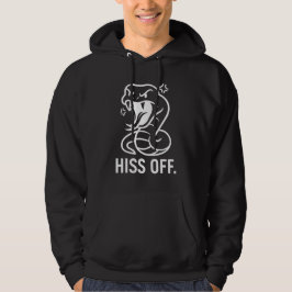 Moletom Cobra raivoso "HISS OFF" Engraçado Tipografia Bran