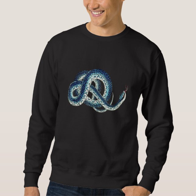 Moletom Cobra Serpente Wampum Cobra Azul Símbolo do Caos (Frente)