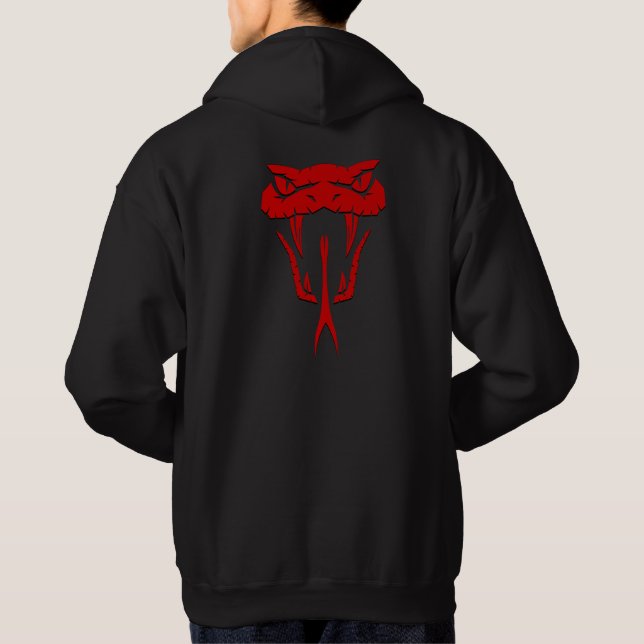 Moletom Cobra vermelho feroz face unisex (Verso)