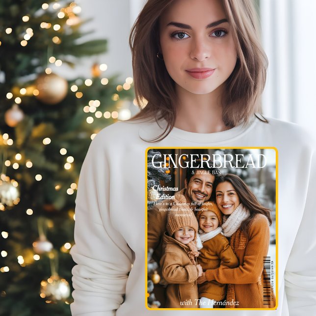 Moletom Cobrir da Revista de Natal Gingercake & Jingle (Gingerbread & Jingle Christmas Magazine cover Sweatshirt)