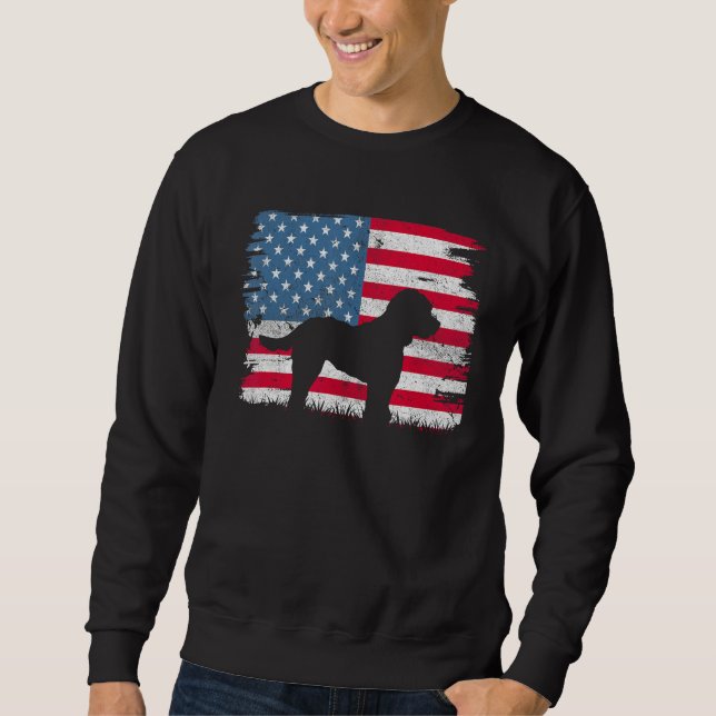Moletom Cockapoo American Flag USA 4th of July Men Women B (Frente)