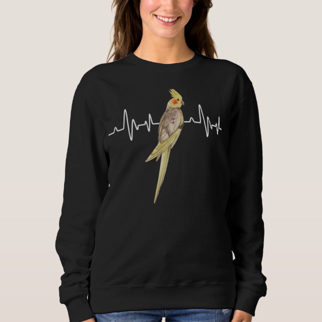 Moletom Cockatiel Heartbeat Ekg Pulseline Avian (Frente)