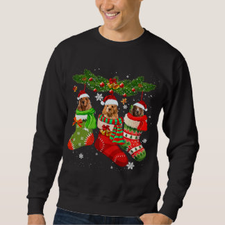 Moletom Cocker Spaniel Em Sock Xmas Reindeer Papais noeis 