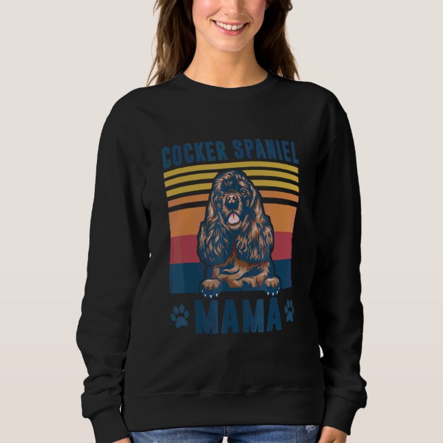 Moletom Cocker Spaniel Mamãe Mãe Retro Cão Mãe 1 (Frente)