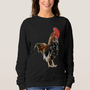 Moletom Cockerel Watercolor Fazenda Galinha Motif