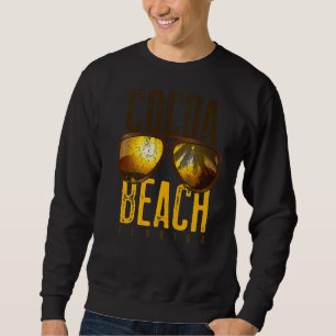 Moletom Cocoa Beach Florida Palm Trees Retro Souvenir Coco