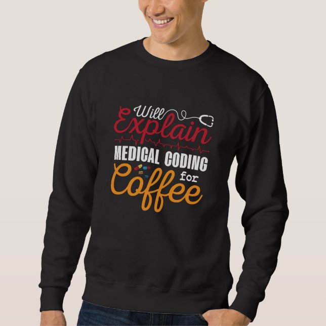 Moletom Codificação Médica Codificação Café Codificação IC (Frente)