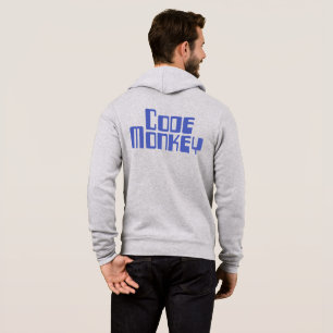 Moletom Codifique o Hoodie do macaco (o backprint)