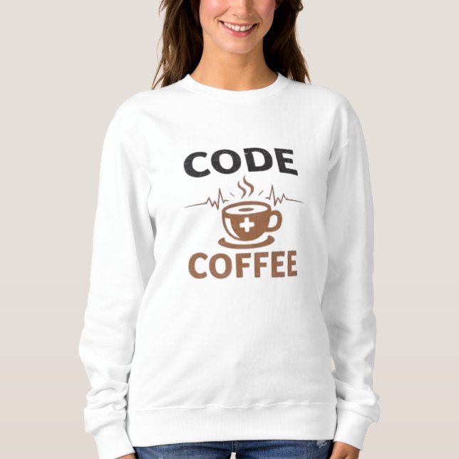 Moletom Código Café Humor de Enfermeira Turno Vida (Frente)