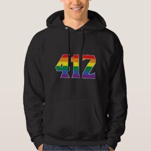 Moletom Código de Área 412 Pittsburgh PA Orgulho Gay LGBT