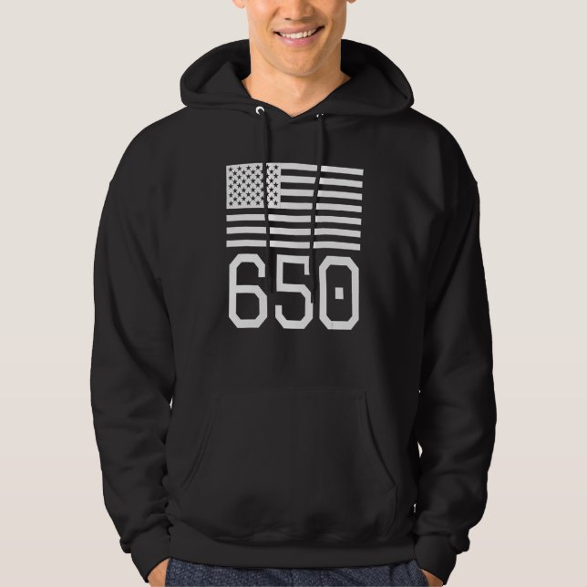 Moletom Código de Área 650 American Flag Usa San Francisco (Frente)