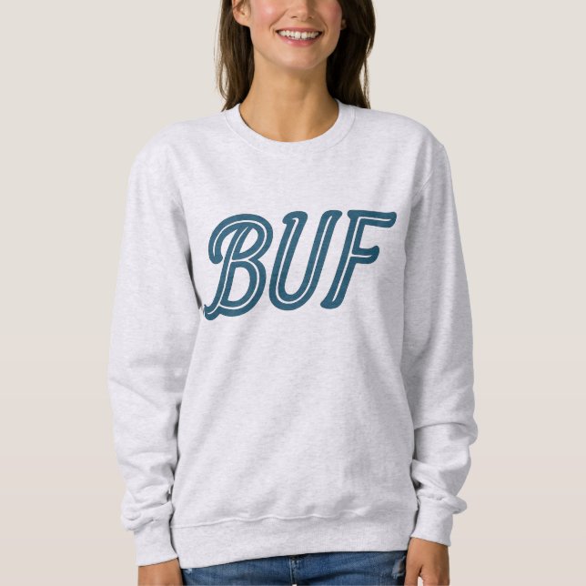 Moletom Código do Aeroporto de Buffalo - Buffalo NY Aviati (Frente)