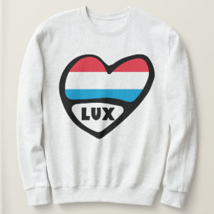 Moletom Código do País Luxemburgo Sinalizador Heart LUX