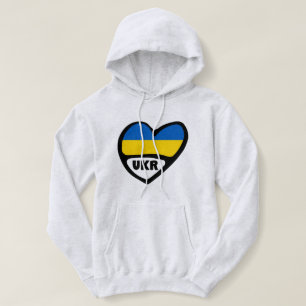 Moletom Código do País Ucrânia Flag Heart, UKR