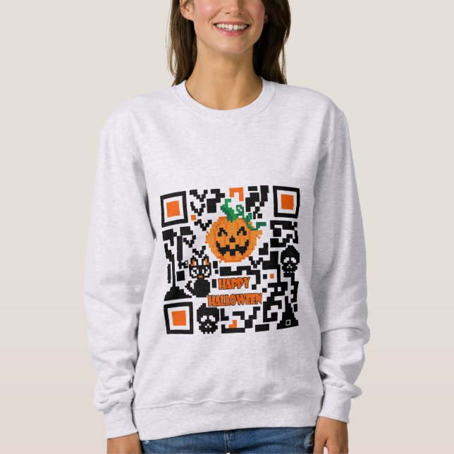 Moletom Código QR do Halloween (Frente)