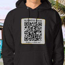Moletom Código QR editável digitalizável + nome da sua emp