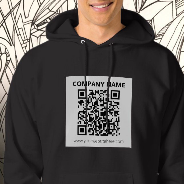 Moletom Código QR editável e design personalizável simples (Criador carregado)