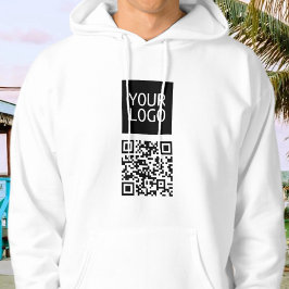 Moletom Código QR editável e logotipo ou imagem da sua emp