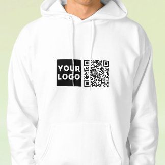 Moletom Código QR editável e logotipo ou imagem da sua emp