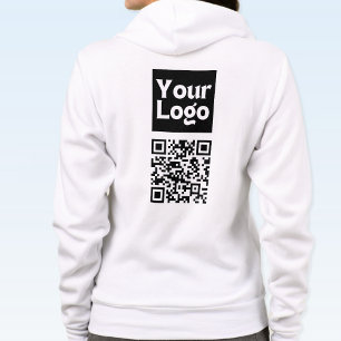 Moletom Código QR editável & Logotipo ou imagem da sua emp