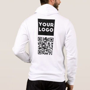 Moletom Código QR editável & Logotipo ou imagem da sua emp