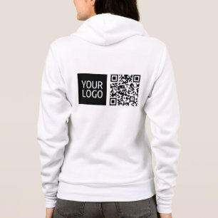 Moletom Código QR editável & Logotipo ou imagem da sua emp