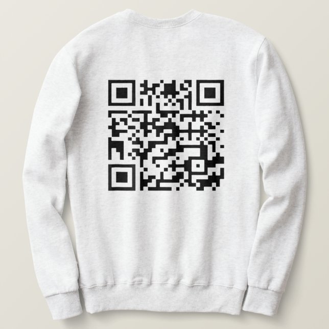 Moletom Código QR Engraçado Presidente Trump Dança (Atrás) (Verso do Design)