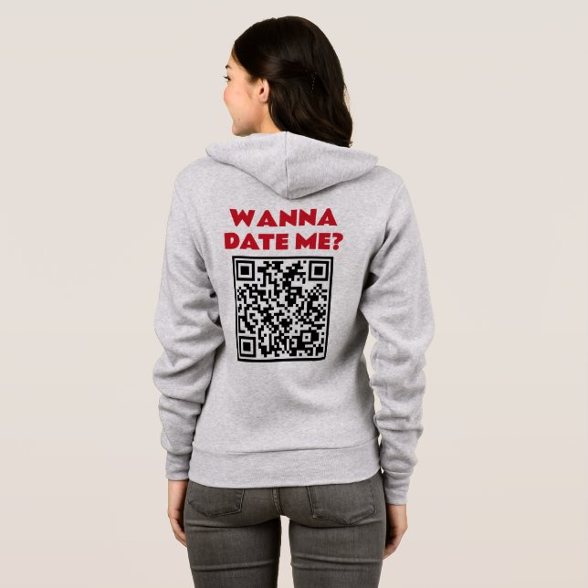 Moletom Código QR Personalizado – Quer Namorar/Casar Comig (Parte Traseira Completa)