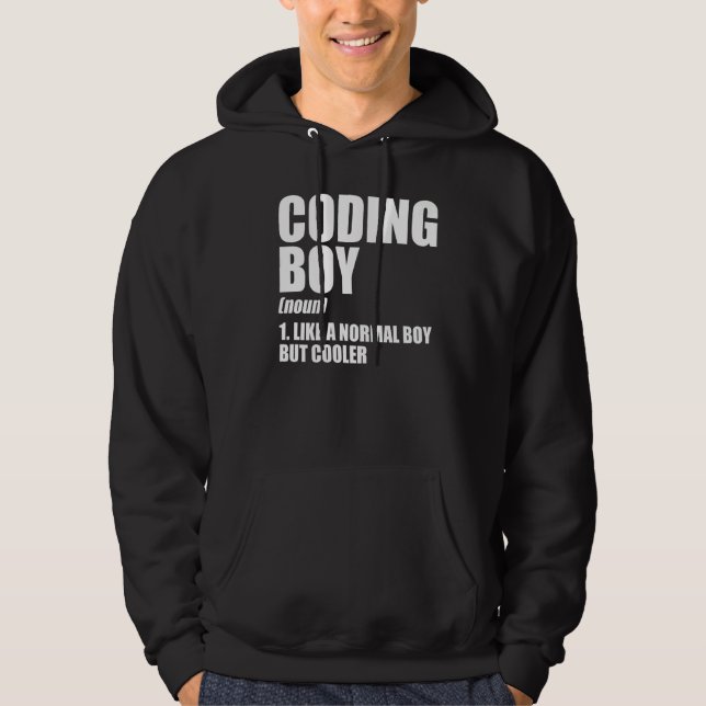 Moletom Coding Boy Definition Noun Software Developer Prog (Frente)