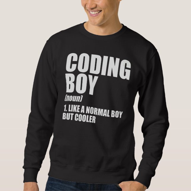 Moletom Coding Boy Definition Noun Software Developer Prog (Frente)