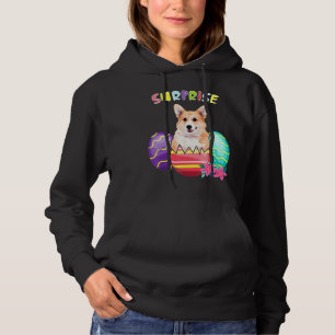 Moletom Coelhinho De Corgi Com Cachorro De Páscoa De Ovos