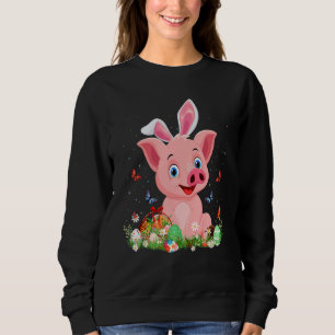 Moletom Coelhinho De Porco Bonito Caça De Ovos Coloridos F