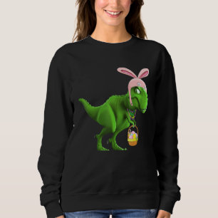 Moletom Coelhinho Engraçado De Páscoa Rex Com Ovos