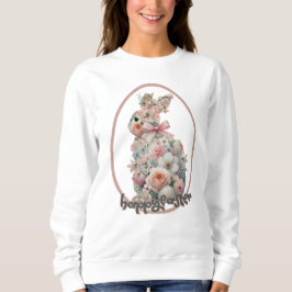 Moletom Coelhinho Floral da Páscoa Feliz Coelhinho Floral