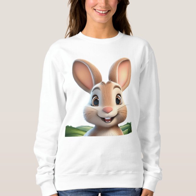 Moletom Coelhinho sorridente bonito (Frente)