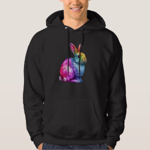 Moletom Coelho Arco-Íris Colorido Art Pet Lover Rabbit