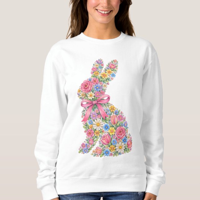 Moletom Coelho de Páscoa Floral (Frente)