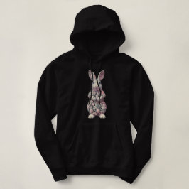 Moletom Coelho de Páscoa Floral Feito de Flores e Ovo de P