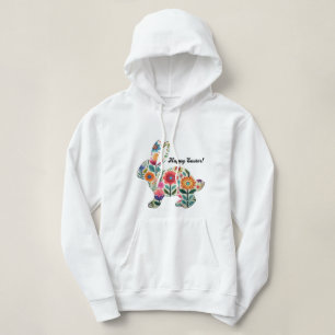 Moletom Coelho de Páscoa Silhueta Floresceu