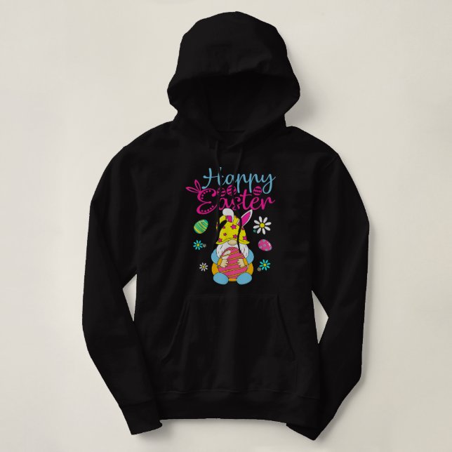 Moletom Coelho do Dia Feliz de Páscoa Gnome da Primavera P (Frente do Design)